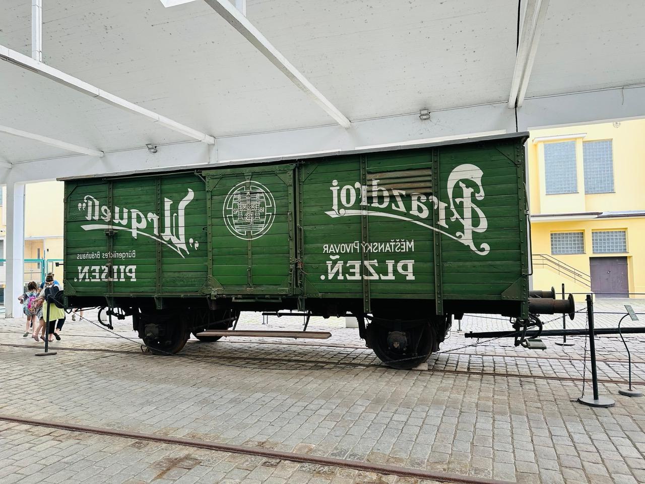 Photo of a train car in Prague